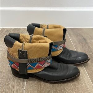 Custom Upcycled Justin Cowboy Boots Size 7